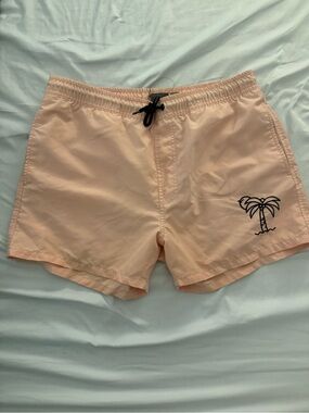 ASOS Peach Elastic Waist Swim Shorts